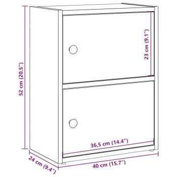 Bücherregal Braun Eichen-Optik 40x24x52 cm Holzwerkstoff