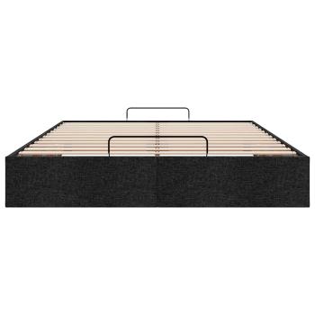 Ottoman-Bett ohne Matratze Schwarz 140x190 cm Stoff