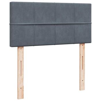 Ottoman-Bett mit Matratze Dunkelgrau 90x190 cm Samt
