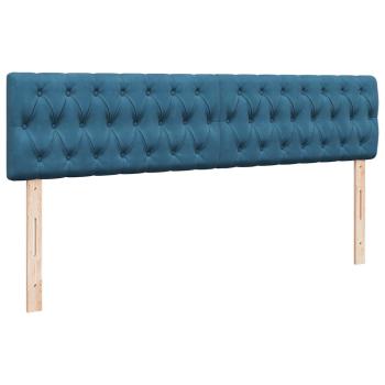 Ottoman-Bett mit Matratzen Dunkelblau 200x200 cm Samt