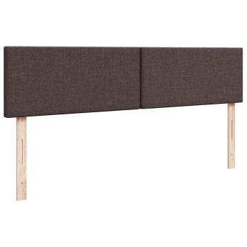 Ottoman-Bett mit Matratzen Dunkelbraun 200x200 cm Stoff