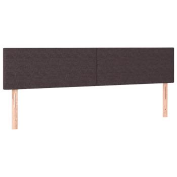 Ottoman-Bett mit Matratzen Dunkelbraun 180x200 cm Stoff