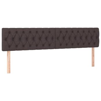 Ottoman-Bett mit Matratzen Dunkelbraun 180x200 cm Stoff