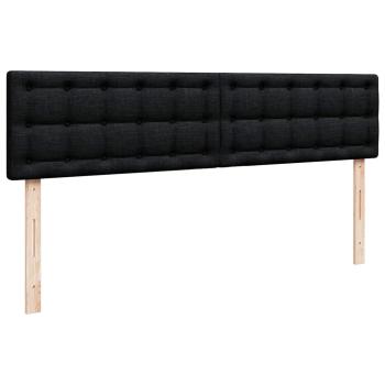 Ottoman-Bett mit Matratzen Schwarz 200x200 cm Stoff