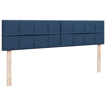 Ottoman-Bett mit Matratzen Blau 200x200 cm Stoff