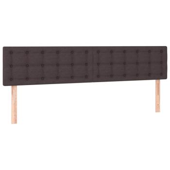 Ottoman-Bett mit Matratzen Dunkelbraun 180x200 cm Stoff