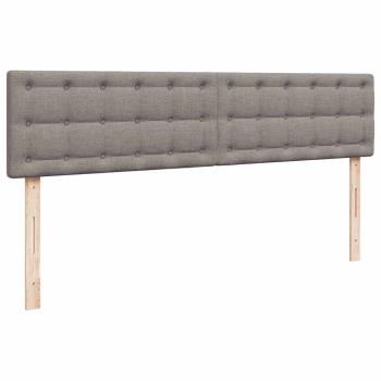 Ottoman-Bett mit Matratzen Taupe 200x200 cm Stoff