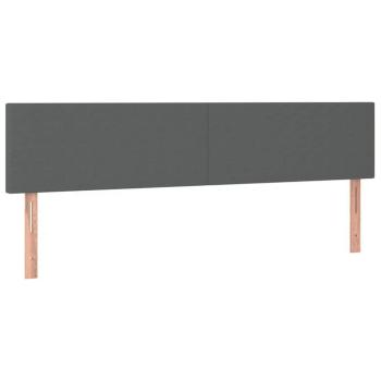 Ottoman-Bett mit Matratzen Dunkelgrau 180x200 cm Stoff