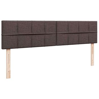 Ottoman-Bett mit Matratzen Dunkelbraun 200x200 cm Stoff