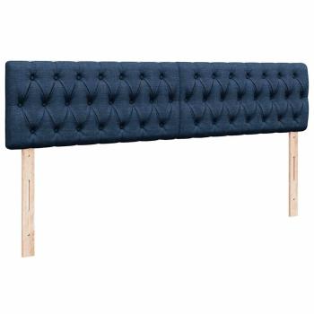 Ottoman-Bett mit Matratzen Blau 180x200 cm Stoff