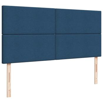 Ottoman-Bett mit Matratzen Blau 180x200 cm Stoff