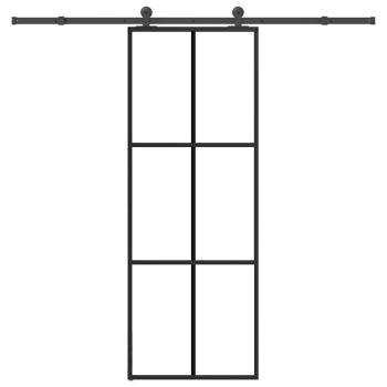 ARDEBO.de - Schiebetür mit Beschlag 76x205 cm ESG-Glas & Aluminium