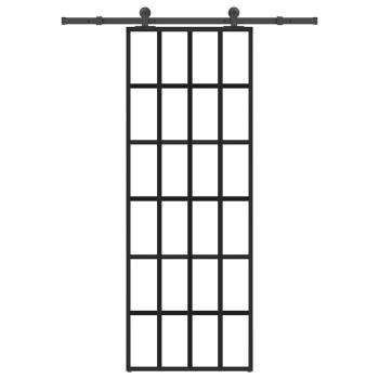 ARDEBO.de - Schiebetür mit Beschlag 76x205 cm ESG-Glas & Aluminium