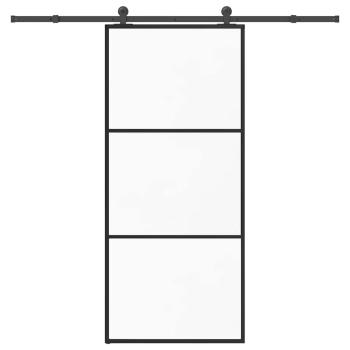 ARDEBO.de - Schiebetür mit Beschlag 90x205 cm ESG-Glas & Aluminium
