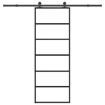ARDEBO.de - Schiebetür mit Beschlag 76x205 cm ESG-Glas & Aluminium