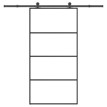 ARDEBO.de - Schiebetür mit Beschlag 102,5x205 cm ESG-Glas & Aluminium