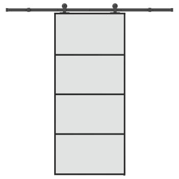 ARDEBO.de - Schiebetür mit Beschlag 90x205 cm ESG-Glas & Aluminium