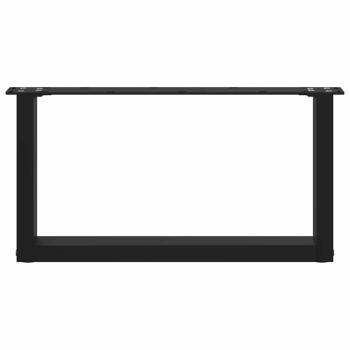 Couchtischbeine U-Form 2 Stk. Schwarz 70x(30-31) cm Stahl