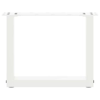 Couchtischbeine U-Form 2 Stk. Weiß 40x(30-31) cm Stahl