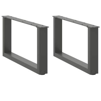 ARDEBO.de - Couchtischbeine U-Form 2 Stk. Anthrazit 70x(30-31) cm Stahl