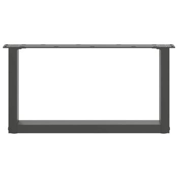 Couchtischbeine U-Form 2 Stk. Anthrazit 70x(30-31) cm Stahl