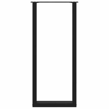 Bartischbeine U-Form 2 Stk. Schwarz 40x(110-111) cm Stahl
