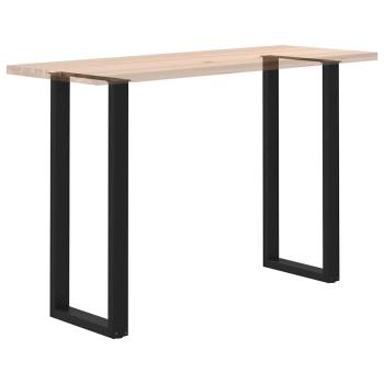 Bartischbeine U-Form 2 Stk. Schwarz 40x(110-111) cm Stahl