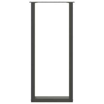 Couchtischbeine U-Form 2 Stk. Anthrazit 40x(110-111) cm Stahl