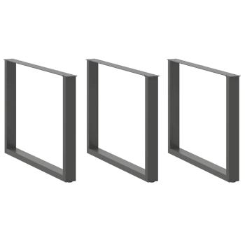 ARDEBO.de - Couchtischbeine U-Form 2 Stk. Anthrazit 100x(72-73) cm Stahl