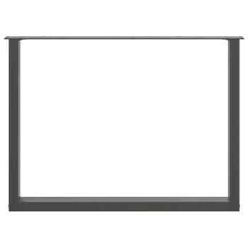 Couchtischbeine U-Form 2 Stk. Anthrazit 100x(72-73) cm Stahl