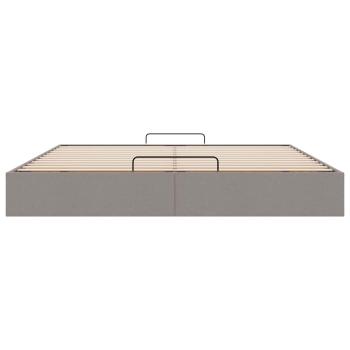 Ottoman-Bett ohne Matratze Taupe 200x200 cm Stoff