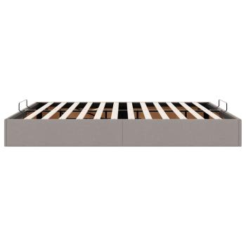 Ottoman-Bett ohne Matratze Taupe 200x200 cm Stoff