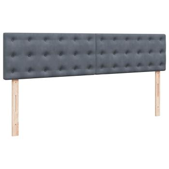 Ottoman-Bett mit Matratze Dunkelgrau 180x200 cm Samt