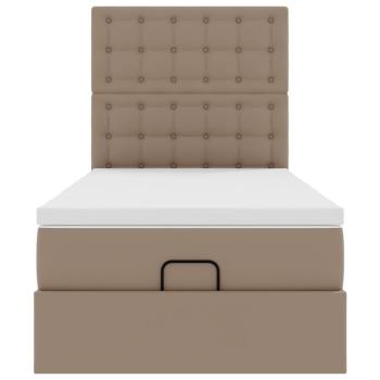 Ottoman-Bett mit Matratze Cappuccino-Braun 90x200 cm Kunstleder