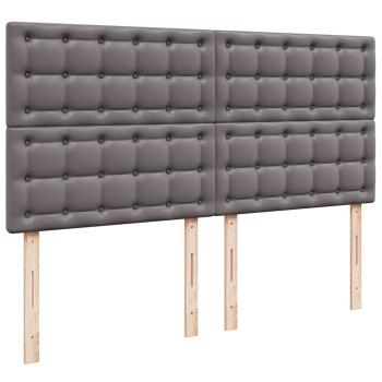 Ottoman-Bett mit Matratze Grau 180x200 cm Kunstleder