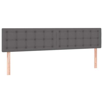 Ottoman-Bett mit Matratzen Grau 180x200 cm Kunstleder