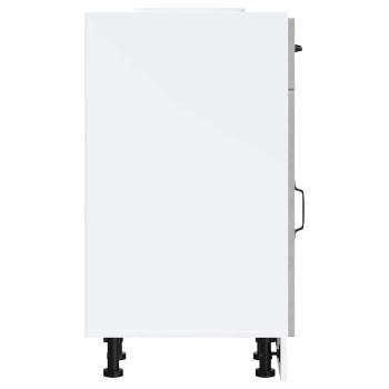 ARDEBO.de - Küchenunterschrank Kalmar Betongrau Holzwerkstoff