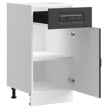 Küchenunterschrank Kalmar Schwarz Holzwerkstoff