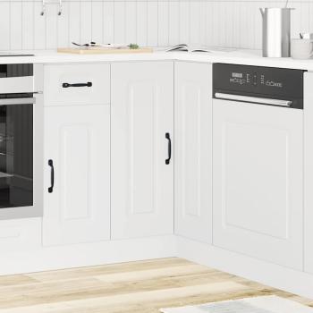 ARDEBO.de - Küchen-Eckunterschrank Kalmar Weiß Holzwerkstoff