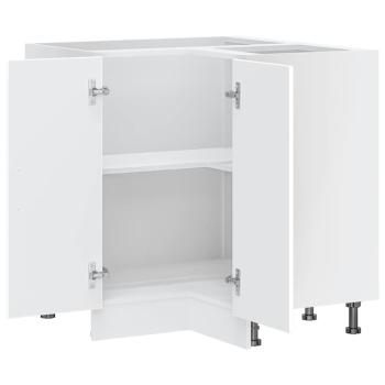 Küchen-Eckunterschrank Kalmar Weiß Holzwerkstoff