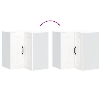 Küchen-Eckhängeschrank Kalmar Weiß Holzwerkstoff