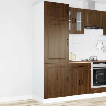 ARDEBO.de - Küchenschrank Kalmar Braun Eichen-Optik Holzwerkstoff
