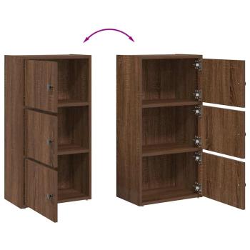 Bücherregal Braun Eichen-Optik 40x24x77 cm Holzwerkstoff