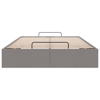 Ottoman-Bett ohne Matratze Taupe 120x200 cm Stoff