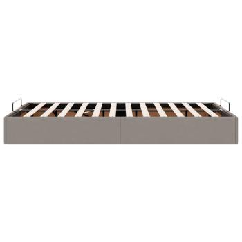 Ottoman-Bett ohne Matratze Taupe 120x200 cm Stoff