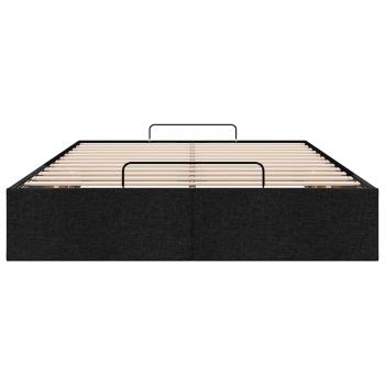 Ottoman-Bett ohne Matratze Schwarz 120x200 cm Stoff