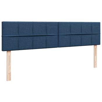 Ottoman-Bett mit Matratze Blau 180x200 cm Stoff