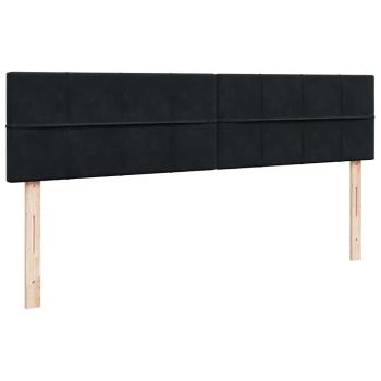 Ottoman-Bett mit Matratzen Schwarz 200x200 cm Samt