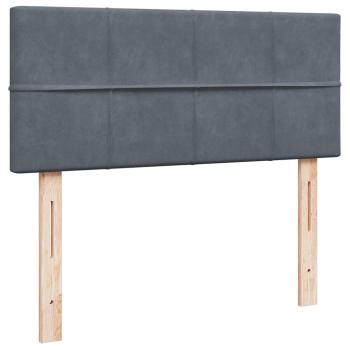 Ottoman-Bett mit Matratze Dunkelgrau 120x200 cm Samt