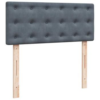 Ottoman-Bett mit Matratze Dunkelgrau 120x190 cm Samt